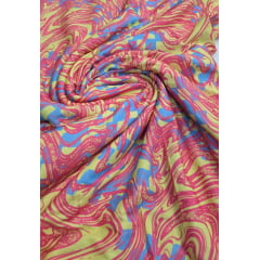 Malha penteada menegotti marmorizada fundo amarelo - Largura 1,80m x Comprimento 2,80 m